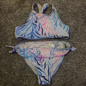 Lilly Pulitzer Kids Swim Bikini - Blue and Pink